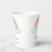 水彩虹の赤ちゃん男女兼用シャワー 紙コップ (右)