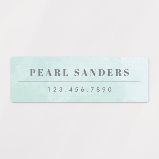 水彩虹の防水名 ラベル (デザイン2)