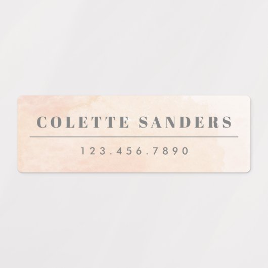 水彩虹の防水名 ラベル (デザイン1)