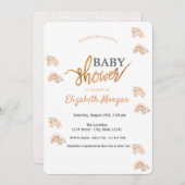 水彩虹ぼほ花赤ちゃんシャワー 招待状 (正面/裏面)
