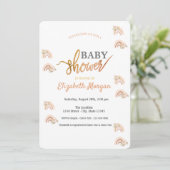 水彩虹ぼほ花赤ちゃんシャワー 招待状 (スタンド正面)