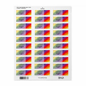 水彩虹カスタム色 ラベル (フルシート)