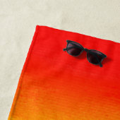 水彩虹カラフルパーソナライズされたモダン ビーチタオル (インサイチュ)