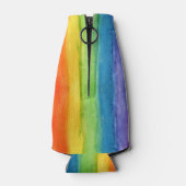 水彩虹カラフルパーソナライズされたモダン ボトルクーラー (裏面)