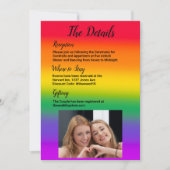 水彩虹ゲイプライド詳細カード 招待状 (正面)