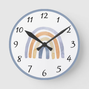 水彩虹パーソナライズされた ラウンド壁時計