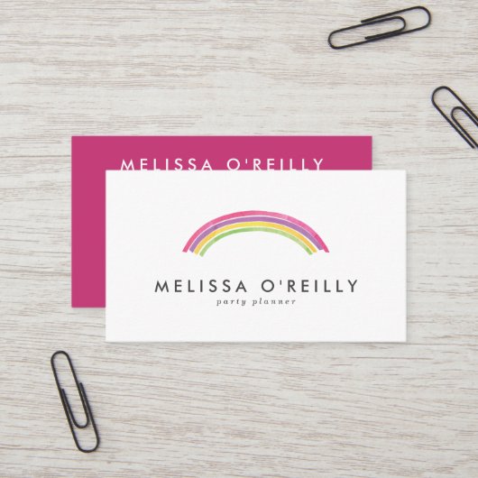 水彩虹パーティープランナー名刺 名刺 (正面/裏面インサイチュ)