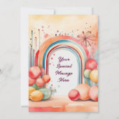 水彩虹パーティー 招待状 (裏面)