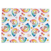 水彩虹フローラハート抱き枕 ラージペーパーバッグ (裏面)