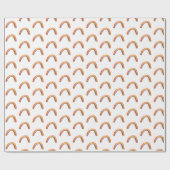 水彩虹ホワイトラッピング紙 ラッピングペーパー (フラット)