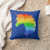 水彩虹ユニコーン クッション (ブランケット)