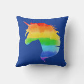 水彩虹ユニコーン クッション (裏面)