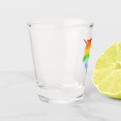 水彩虹ユニコーン ショットグラス (左)