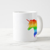 水彩虹ユニコーン ジャンボコーヒーマグカップ (正面右)
