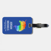 水彩虹ユニコーン ラゲッジタグ (裏面横)