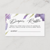 水彩虹彩フローラ春ベビーおむつラッフル エンクロージャーカード (正面)