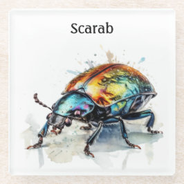 水彩虹彩甲虫カスタム、 ガラスコースター