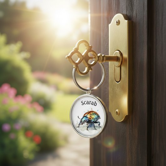 水彩虹彩甲虫カスタム、 キーホルダー