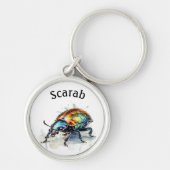 水彩虹彩甲虫カスタム、 キーホルダー (正面)