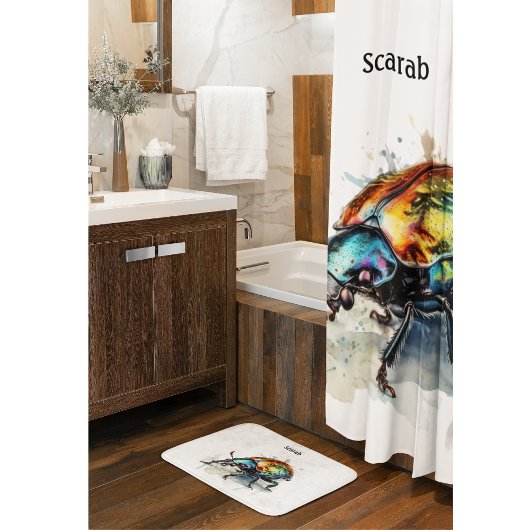 水彩虹彩甲虫カスタム、 バスマット