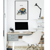 水彩虹彩甲虫カスタム、 ポスター