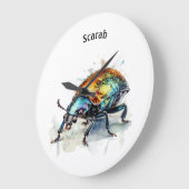 水彩虹彩甲虫カスタム、 ラージ壁時計 (傾斜)