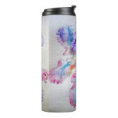 水彩虹彩花絵画の芸術虹彩パープル タンブラー (回転左)