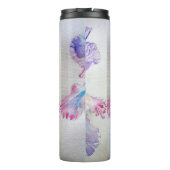 水彩虹彩花絵画の芸術虹彩パープル タンブラー (裏面)