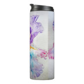 水彩虹彩花絵画の芸術虹彩パープル タンブラー (回転右)