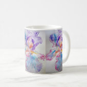 水彩虹彩花絵画の虹彩 コーヒーマグカップ (正面右)