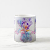 水彩虹彩花絵画の虹彩 コーヒーマグカップ (中央)