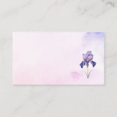 水彩虹彩薄紫花ベビーshEnclosureカード エンクロージャーカード (裏面)