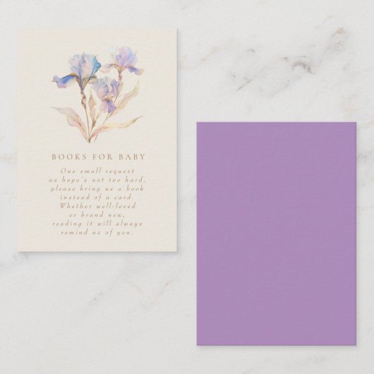 水彩虹彩赤ちゃんシャワー予約リクエスト エンクロージャーカード (正面/裏面)