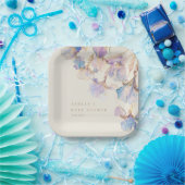 水彩虹彩赤ちゃんシャワー ペーパープレート (パーティー)