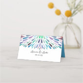 水彩虹結婚色 プレイスカード (裏面)