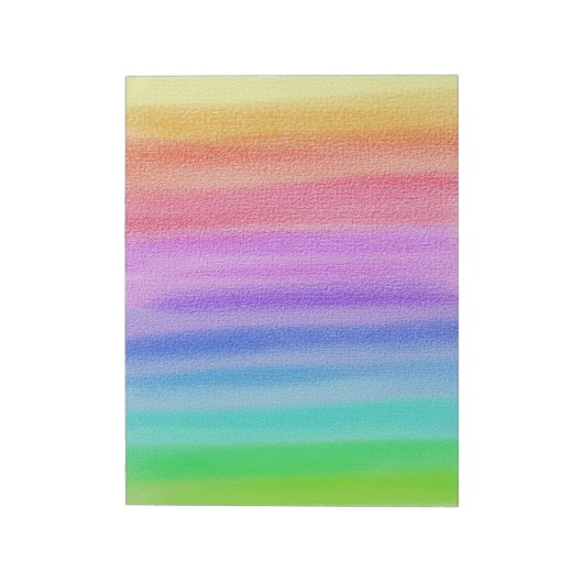 水彩虹絵を描色のストライプ ノートパッド (回転)