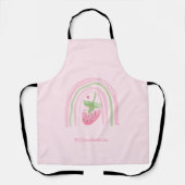 水彩虹色いちご エプロン (正面)