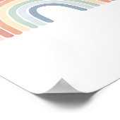 水彩虹色のベビー ポスター (角)