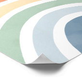 水彩虹色の子供部屋 ポスター (角)