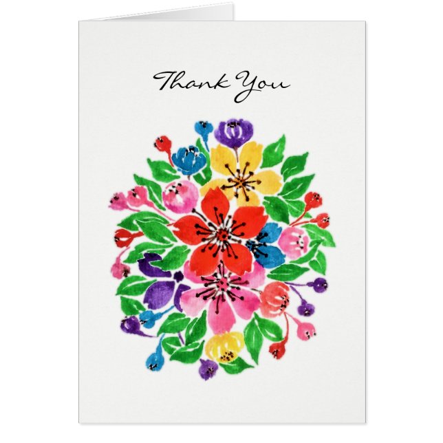 水彩虹色の花 (正面)