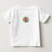 水彩虹色の花 ベビーTシャツ (裏面)