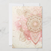 水彩虹色の鳥と羽のボヘミアンバースデー 招待状 (裏面)