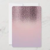 水彩虹色イチゴグリッター誕生日 招待状 (裏面)