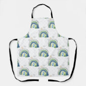 水彩虹色パターン エプロン (正面)