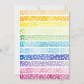 水彩虹色ベイビーシャワー招待状 招待状 (裏面)