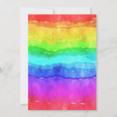 水彩虹色ベイビーシャワー招待状 招待状 (裏面)