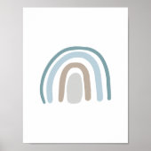水彩虹色 北欧スタイルのベビー・幼児部屋インテリア ポスター (正面)