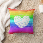 水彩虹色 LGBT 虹色クッション クッション (ブランケット)