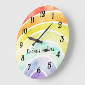 水彩虹 ラージ壁時計 (傾斜)