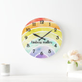 水彩虹 ラージ壁時計 (ホーム)